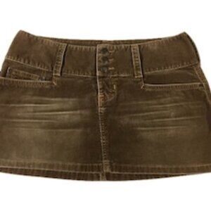 Abercrombie & Fitch Vintage Brown Corduroy Mini Skirt 90's style, Size 2